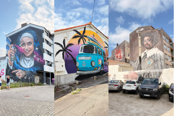 A selection of murals in Ferrol, camino ingles