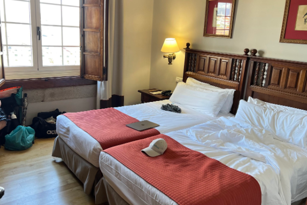 Julia's Bedroom at the Parador in Ferrol, camino ingles
