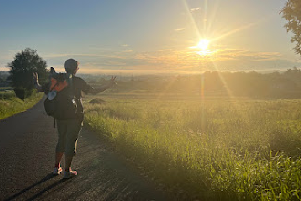 sunrise on the camino ingles, the last day